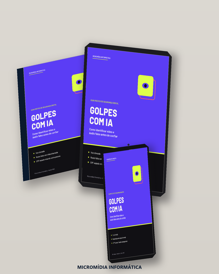 Capa do e-book Golpes com Inteligência Artificial