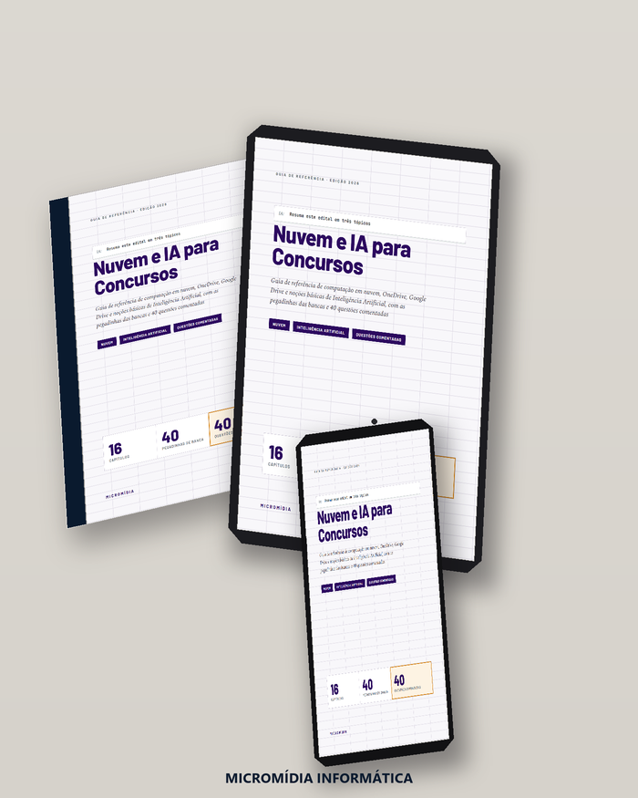 Capa do e-book Nuvem e IA para Concursos
