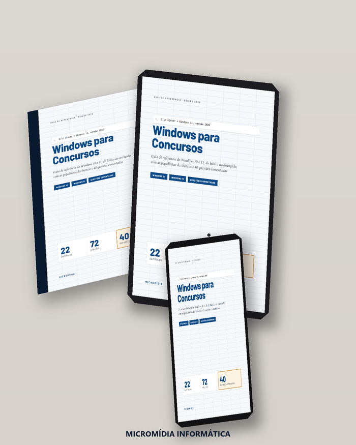 Capa do e-book Windows para Concursos