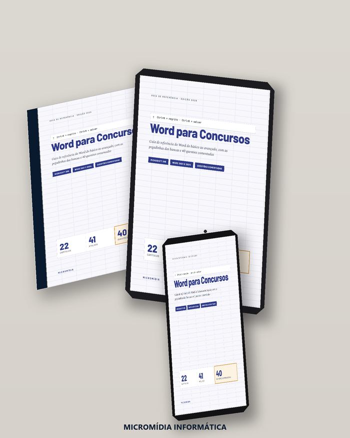 Capa do e-book Word para Concursos